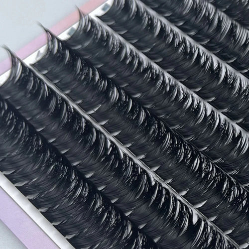 160 Bundle Mink Eyelash Clusters C/D Curl Individual Natural Russia Lashes 8-16mm DIY Eyelash Cluster Extensions Makeup Tools