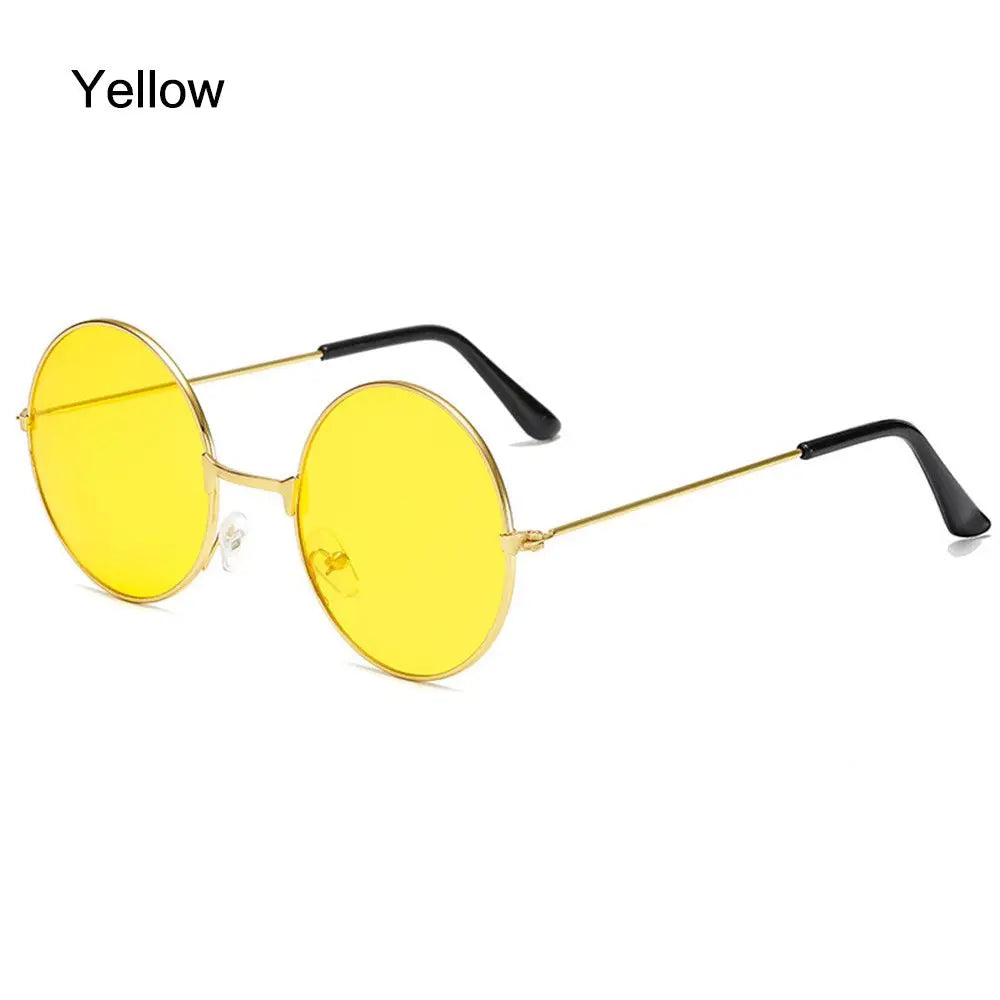 1PC Retro Vintage Round Sunglasses Luxury Metal Frame Fashion Outdoor UV400 Protection Glasses Men Women Driving Fishing Eyewear
