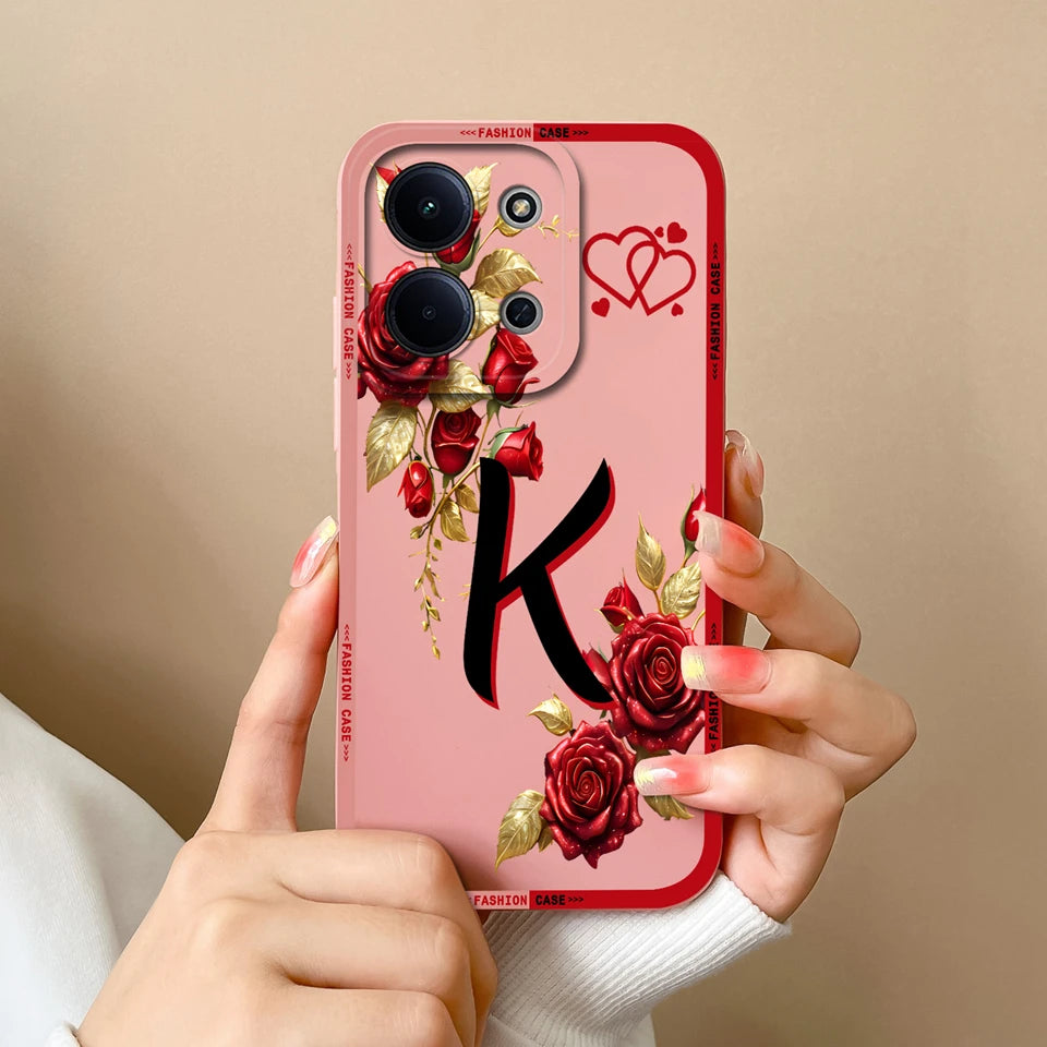 Case For Redmi 15C 14C 13C Alphabet From A-Z Non-slip Full Protection Trendy Phone Protector For Xiaomi Redmi15C redmi 14c Capa