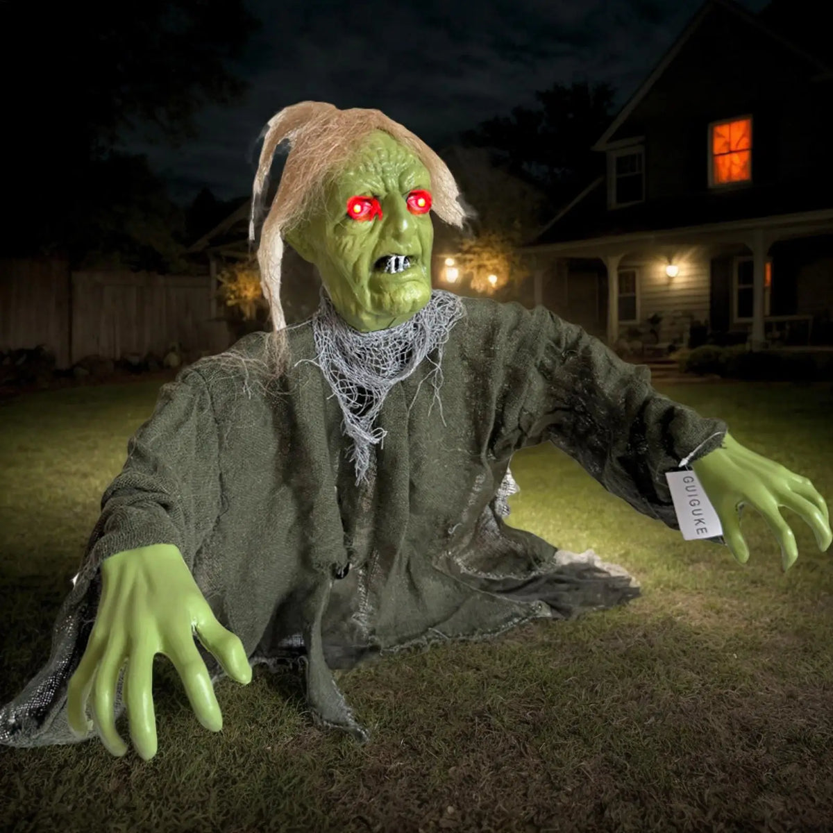 Halloween Yard Decor Scary Ghost Backyard Stakes Halloween Scary Light Up Figures for Porch Planter Path Lawn Front Yard