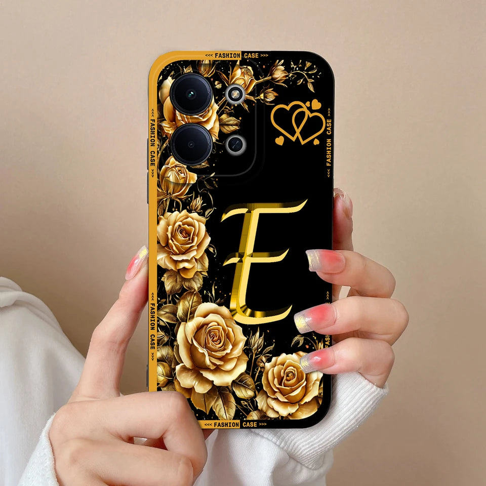 Case For Redmi 15C 14C 13C Alphabet From A-Z Non-slip Full Protection Trendy Phone Protector For Xiaomi Redmi15C redmi 14c Capa