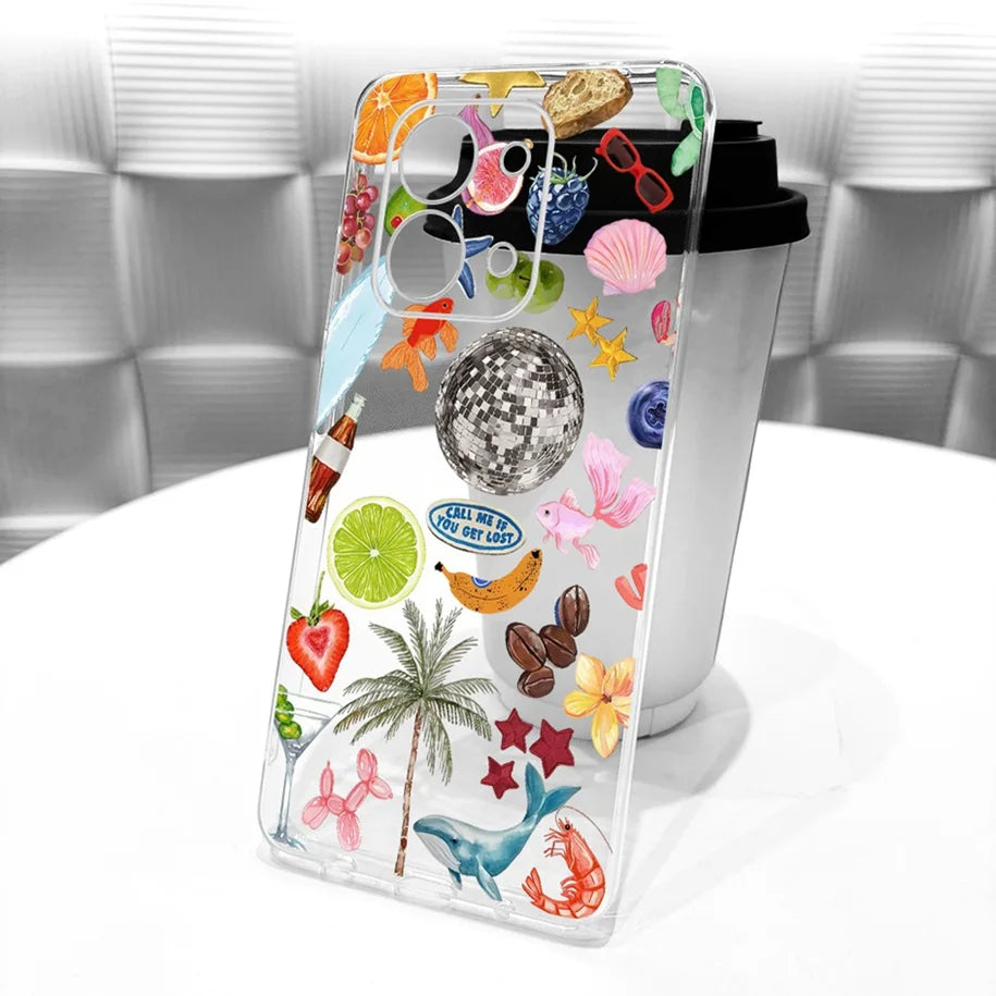 For Xiaomi Redmi 15C 5G 2025 Case Fashion Flower Bow Soft Silicone Clear Back Cover For Xiaomi Poco C85 5G Redmi15C 173MM Bumper