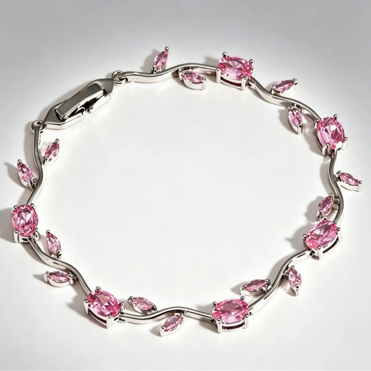 LATS Colorful Trendy Charm Sparkling Leaf Cubic Zirconia Bracelets for Women Party Wedding Fashion Jewelry Gift
