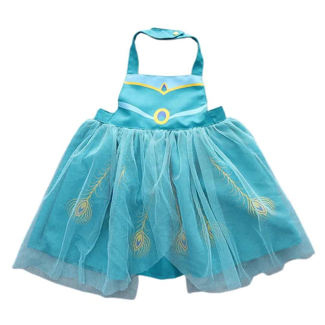 Children's Aprons Baby Painting Overalls Covers Baby Girls Waterproof Eating Bibs Cute Princess Design Kids Colorful Bibs Aprons