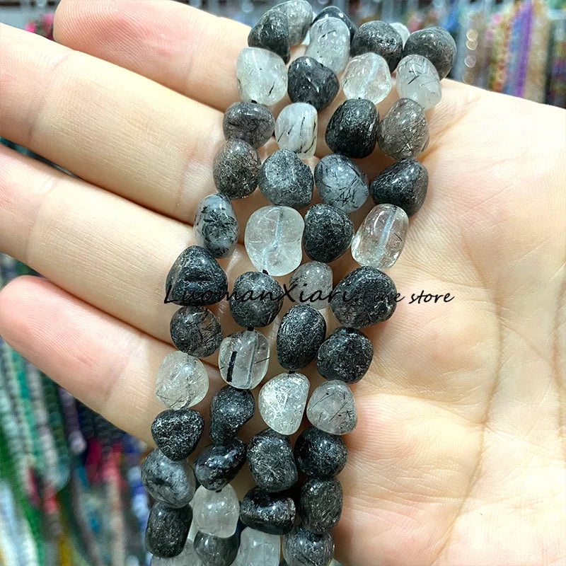 8-10mm Natural Stone Green Apatite Irregular Loose Spacer Beads for Jewelry Making Diy Earrings Bracelet Charms Accessories 15''