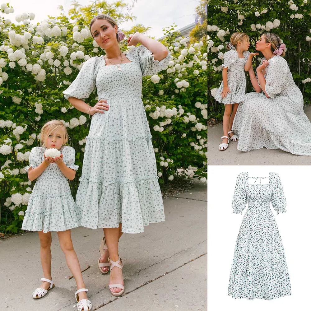 Family Matching Outfits Mommy And Daughter Matching Clothes Mother Kids Family Dresses Family Look Clothes Women Dresses