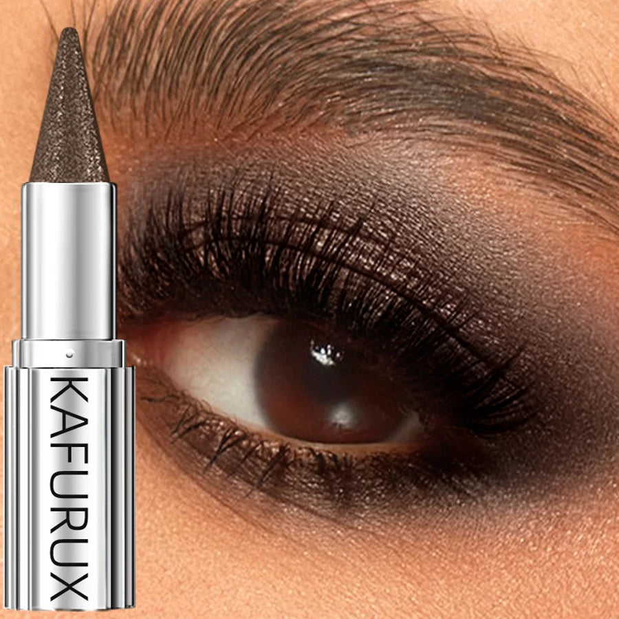 1pc Waterproof Brown Eyeshadow Sticks Long Lasting High Pigmented Shimmer Glitter Natural Eye Shadow Pencil Crayon Makeup Gifts
