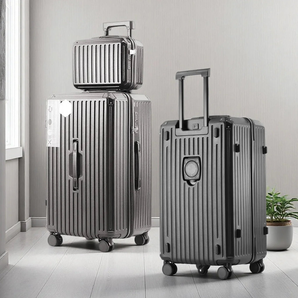 Ultra-Large Capacity Thickened Suitcase Set ABS+PC Material Trolley Case  USB Charging Interface Universal Wheels Luggage