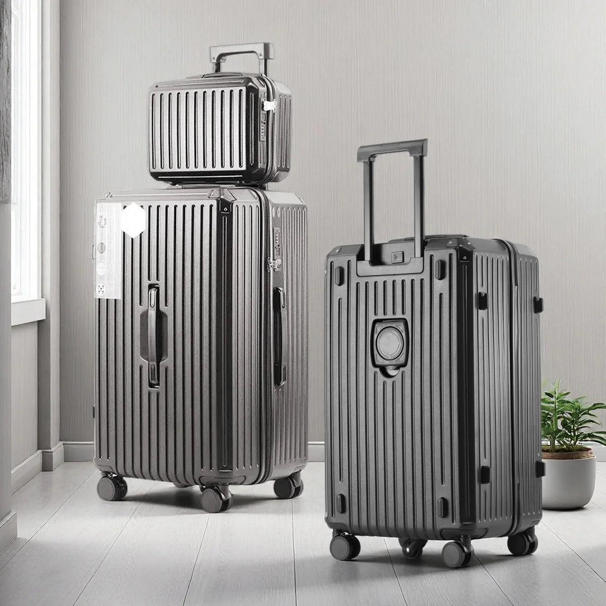Ultra-Large Capacity Thickened Suitcase Set ABS+PC Material Trolley Case  USB Charging Interface Universal Wheels Luggage