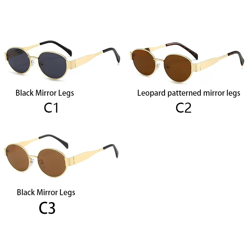 2-piece Set of Oval-frame Fashion Ladies' Glasses, Simple and Trendy with Versatile Styling, Suitable for Daily Wear