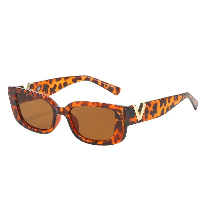 Retro Rectangle Sunglasses Women UV400 Brand Designer Vintage Small Frame Sun Glasses Ladies Classic Black Square Oculos De Sol