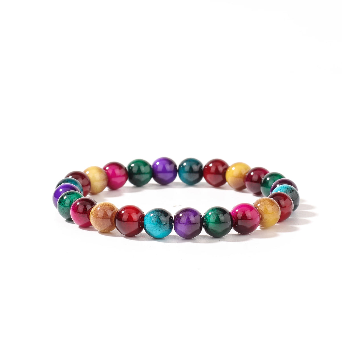 Fashion Autumn and Winter Jewellery Yellow Green Red Purple Blue Brazaletes for Family Banquet Unique Beaded Bracelets for Women