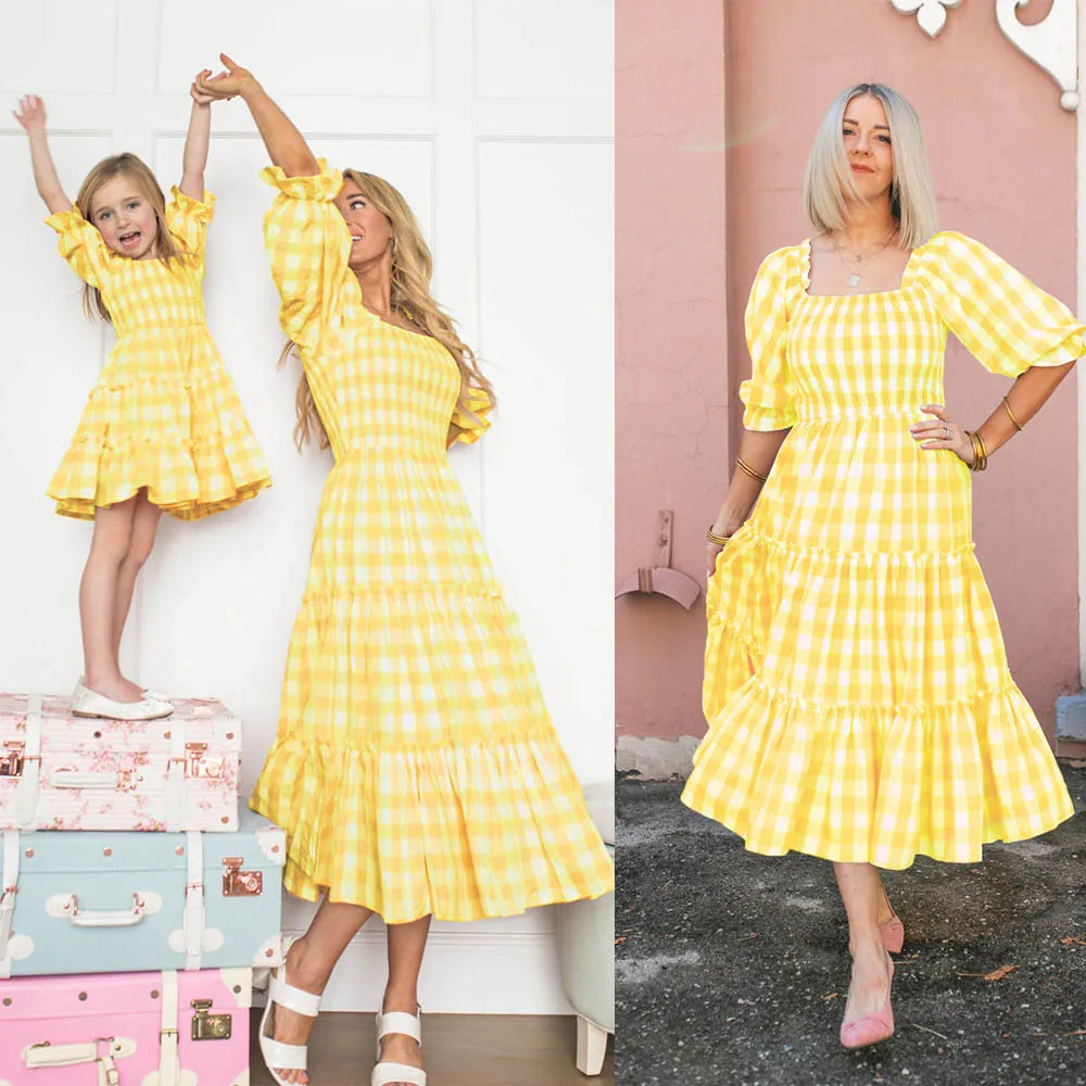 Family Matching Outfits Mommy And Daughter Matching Clothes Mother Kids Family Dresses Family Look Clothes Women Dresses