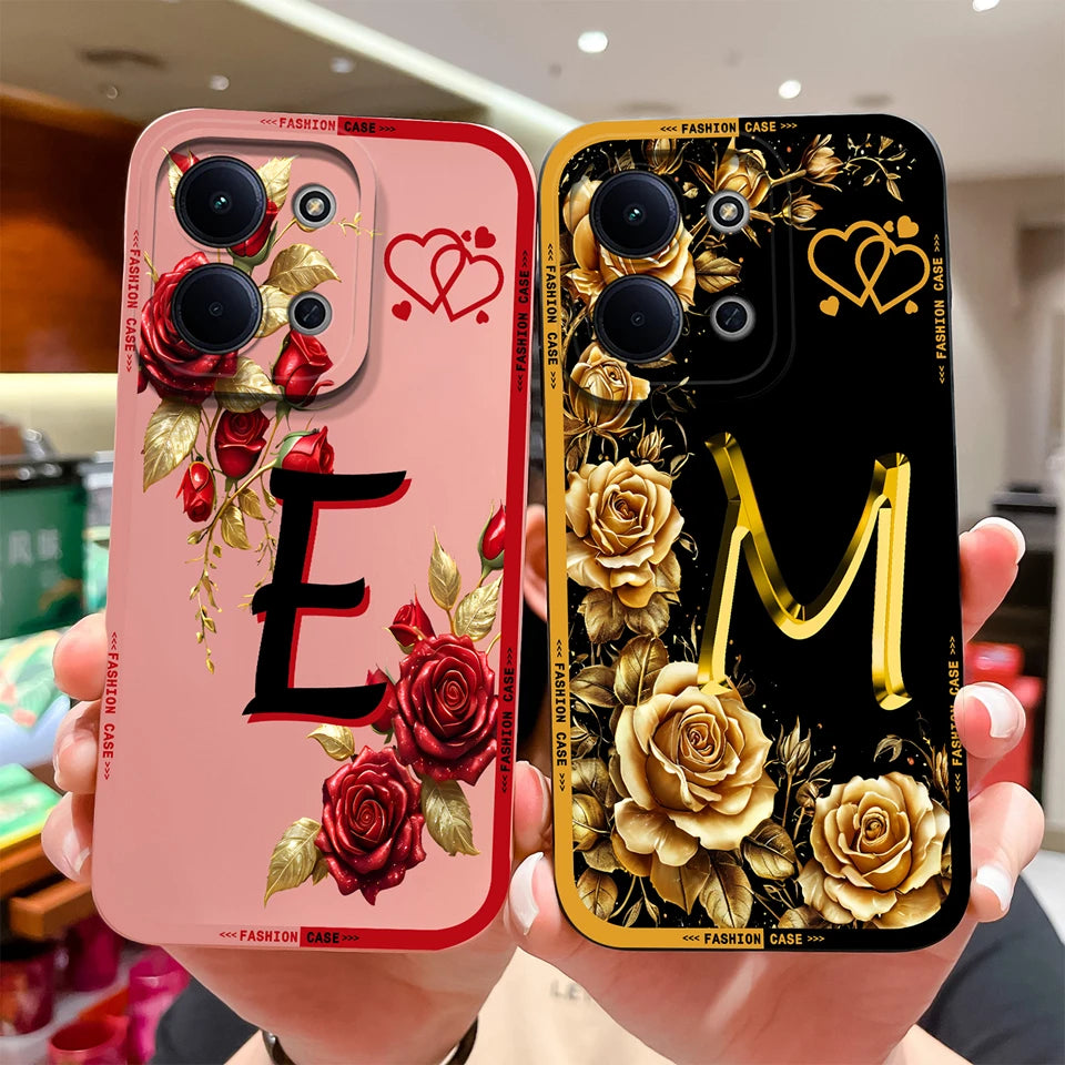 Case For Redmi 15C 14C 13C Alphabet From A-Z Non-slip Full Protection Trendy Phone Protector For Xiaomi Redmi15C redmi 14c Capa