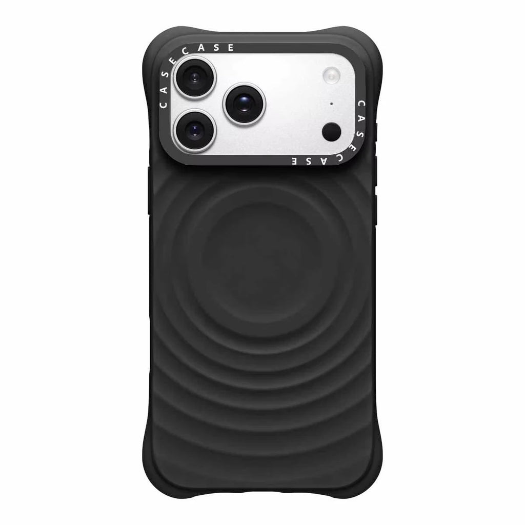 Magnetic Ripple Liquid Silicone Phone Case For iPhone 14 15 16 17 Pro Pro Max Soft Shockproof Anti‑Fingerprint Protective Cover