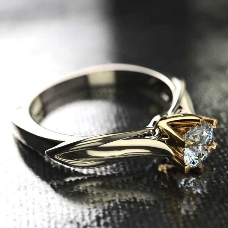 Pure 18K Gold Moissanite Ring for Women with Gemstones Couples Wedding Engagement Jewelry Valentine's Day Anniversary Gift