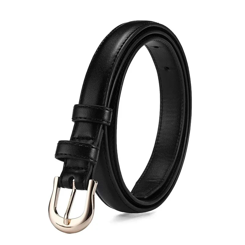 1pc Women's Belt Fashion Simple Versatile Thin Belt Authentic High Grade Trend Soft Belt Paired Western Trousers Jeans Lady Belt