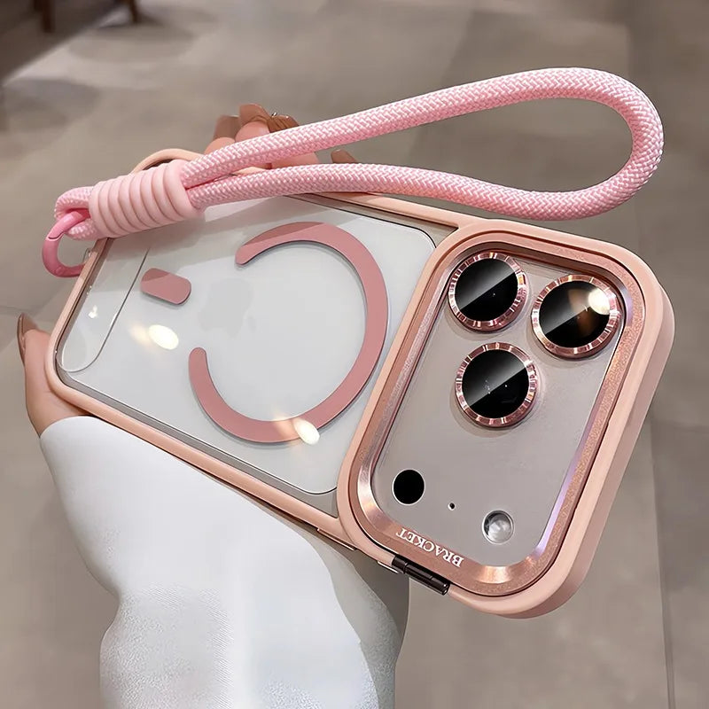 Camera Bracket for Magsafe Case for iPhone 17 18 Pro Max Wrist Strap Lens Film Cover for iPhone 16 15 14 18Pro 11 12 13 Pro Max