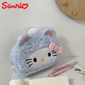 1pc Sanrio Ins Worthy Leopard Print Kitty Pencil Case, Stylish Makeup Bag, Student Pencil Case, Large Capacity Storage Bag
