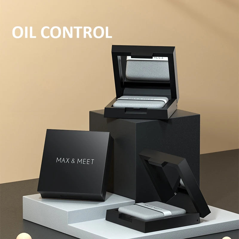 New Protectable Oil Control Paper Box Soft Face Powder Puff 24H Long Lasting Oil Control Finishing Face Makeup Tools with Mirror