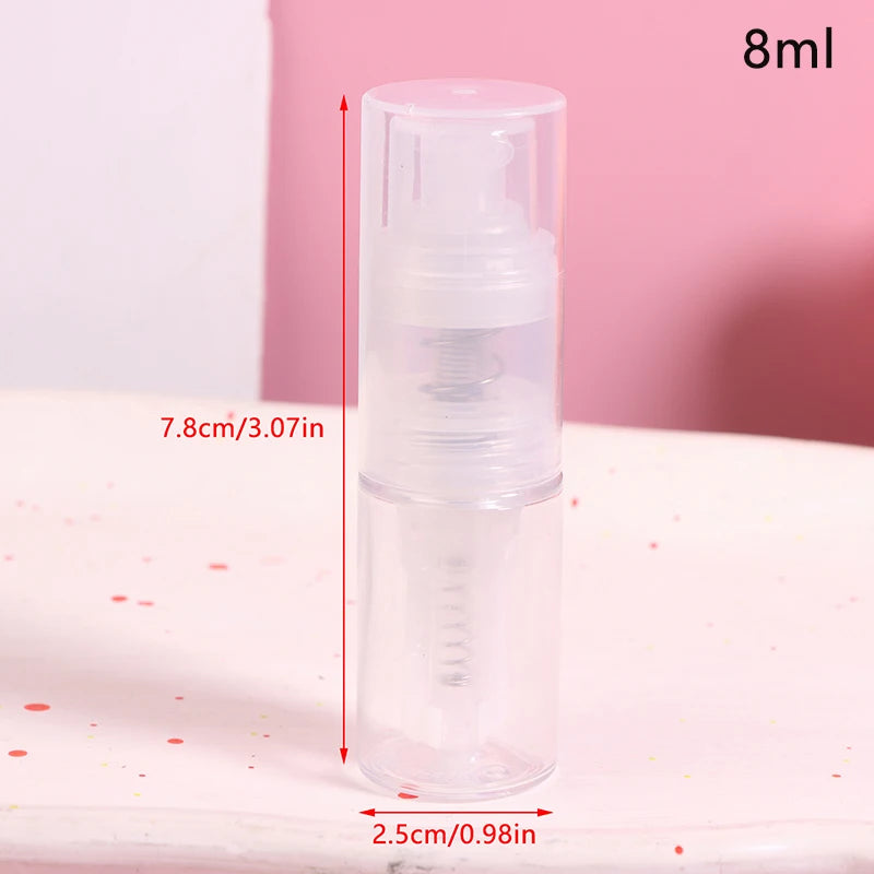 8/10/14/18/25ml Dry Powder Spray Bottle Refillable Atomizer Baby Powder Dispenser Detachable Plastic Makeup Cosmetics Sprayer
