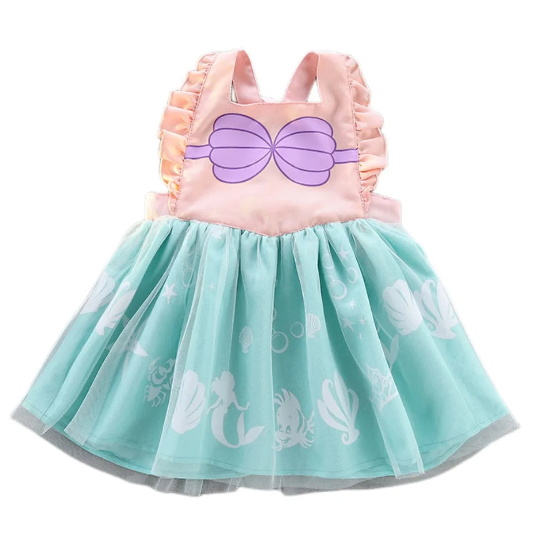 Children's Aprons Baby Painting Overalls Covers Baby Girls Waterproof Eating Bibs Cute Princess Design Kids Colorful Bibs Aprons