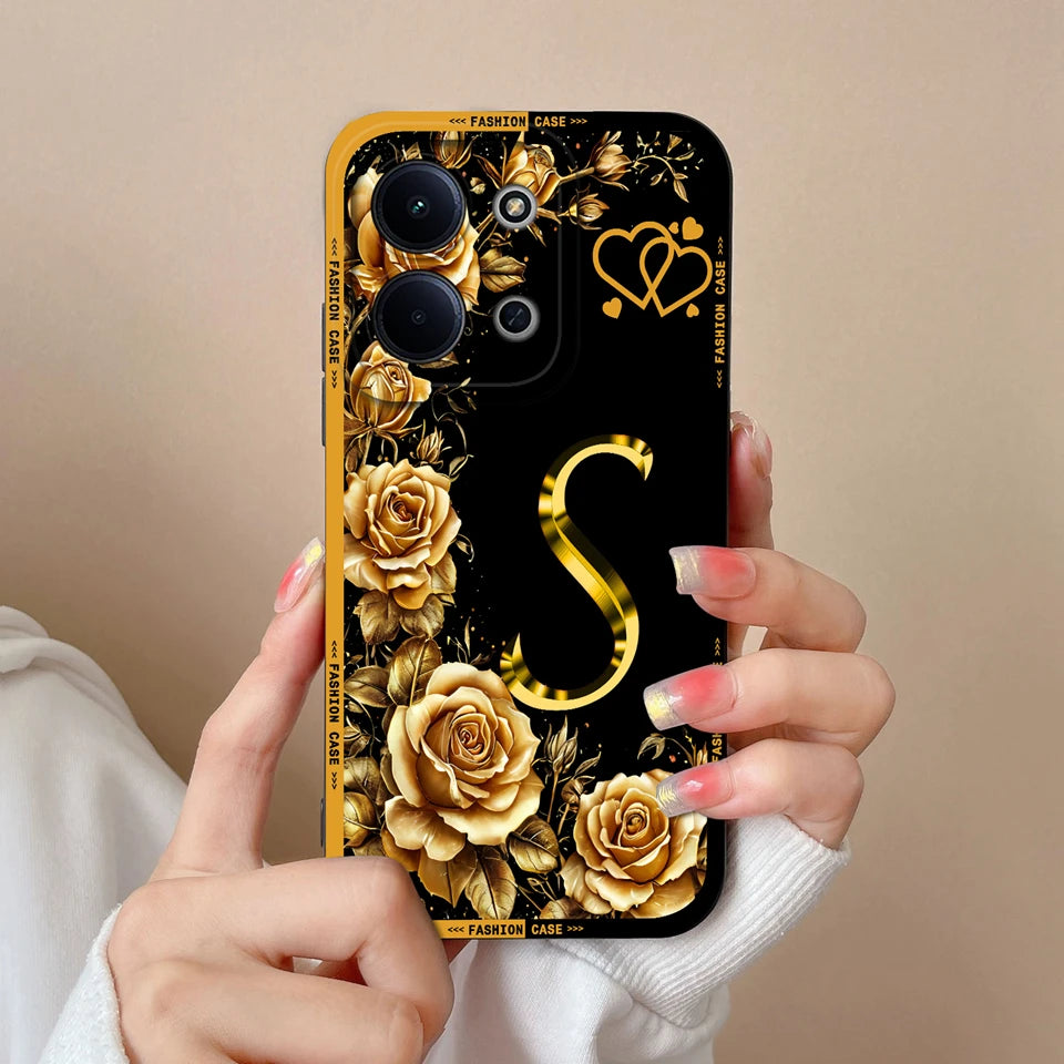 Case For Redmi 15C 14C 13C Alphabet From A-Z Non-slip Full Protection Trendy Phone Protector For Xiaomi Redmi15C redmi 14c Capa