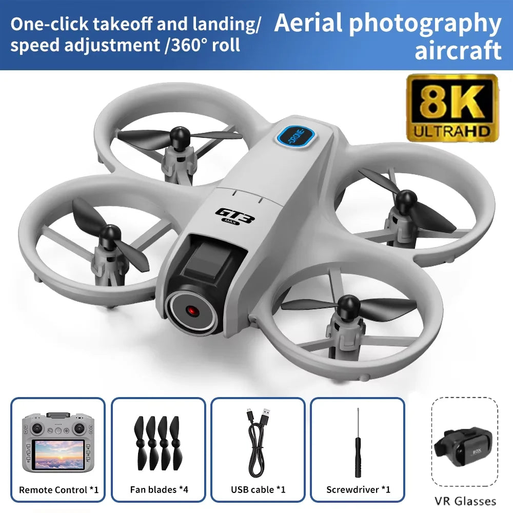2026 NEW GT3 Mini With LED Foldable Drones GPS 8K HD Dual Camera Brushless Motor Obstacle Avoidance RC FPV Quadcopter Toys Gifts