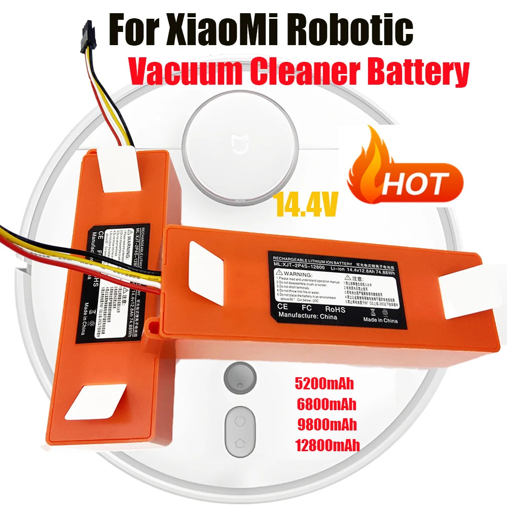 14.4V 12800mAh Replacement Battery For Roborock S6 S7 MaxV Q5 Q7 MAX Robot Vacuum Cleaner Accessories Parts Original👊👊👊