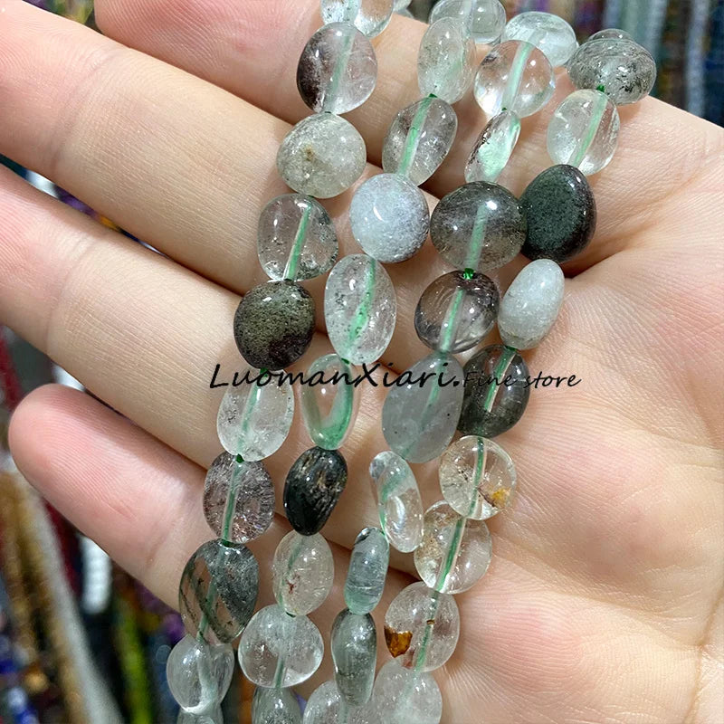 8-10mm Natural Stone Green Apatite Irregular Loose Spacer Beads for Jewelry Making Diy Earrings Bracelet Charms Accessories 15''