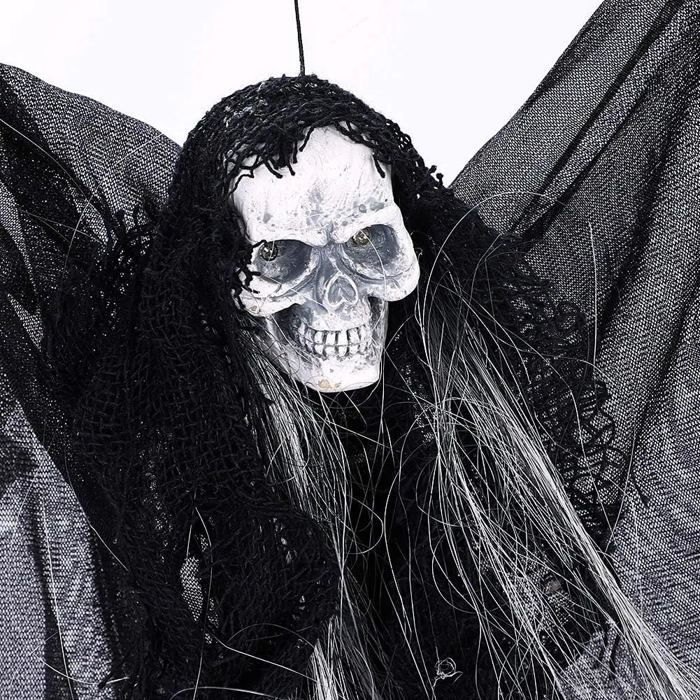 Halloween Skull Small Hanging Ghost Bar KTV Decoration Supplies Pendant Electric Light up Small Hanging Ghost Trick Prop