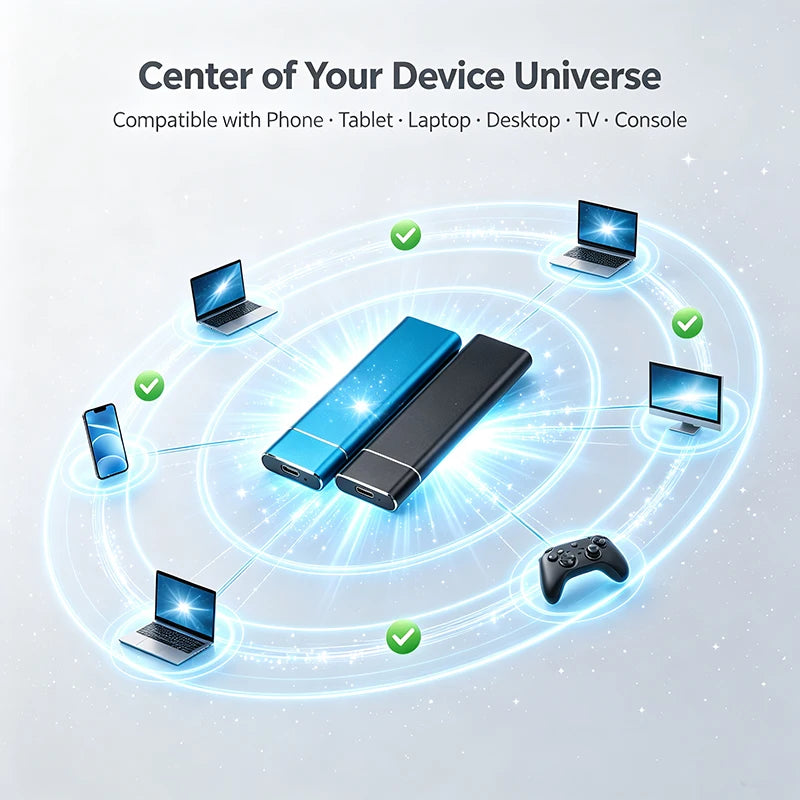 High Speed 520MB/s  Portable SSD USB3.1 Type-C External Solid State Drive for Desktop Laptop MacBook Large Capacity Storage