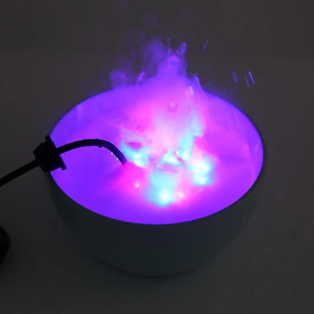 Fog Maker 12 Lights 16mm Mini LED Light Fogger Water Fountain Pond Fog Ultrasonic Atomizer for Party Halloween Pumpkin Christmas