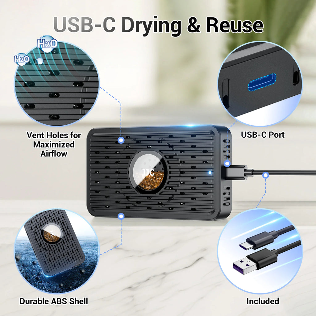 JJC Small Reusable Rechargeable Dehumidifiers Moisture Absorber for DSLR Camera Lens Filter Electronics Dry Cabinet