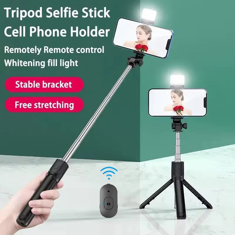 Selfie Stick Wireless Bluetooth Tripod Stand Portable Multifunctional Tripod With Wireless Remote Shutter For IOS Android Phone