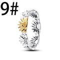 2026 Original 925 Silver Heart shaped Sun Moon Ring Bead Pendant Bracelet Necklace Women's DIY Jewelry Festival Gift