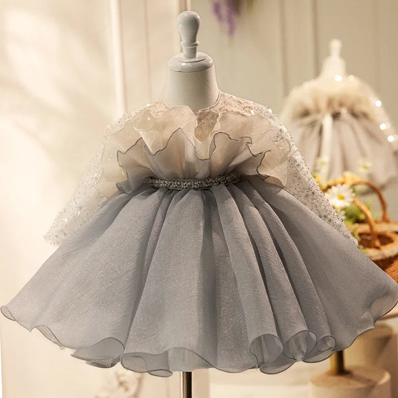 Girls' New Birthday Party Formal Dress Piano Performance Light Luxury Minority High-End Eid Princess Dress