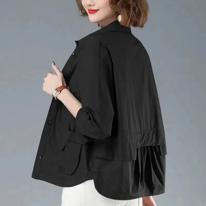 2025 New Women's Jackets Spring Summer Causal Windbreaker Famale Thin Basic Coat Lightweight Jacket Outwear Women Clothing