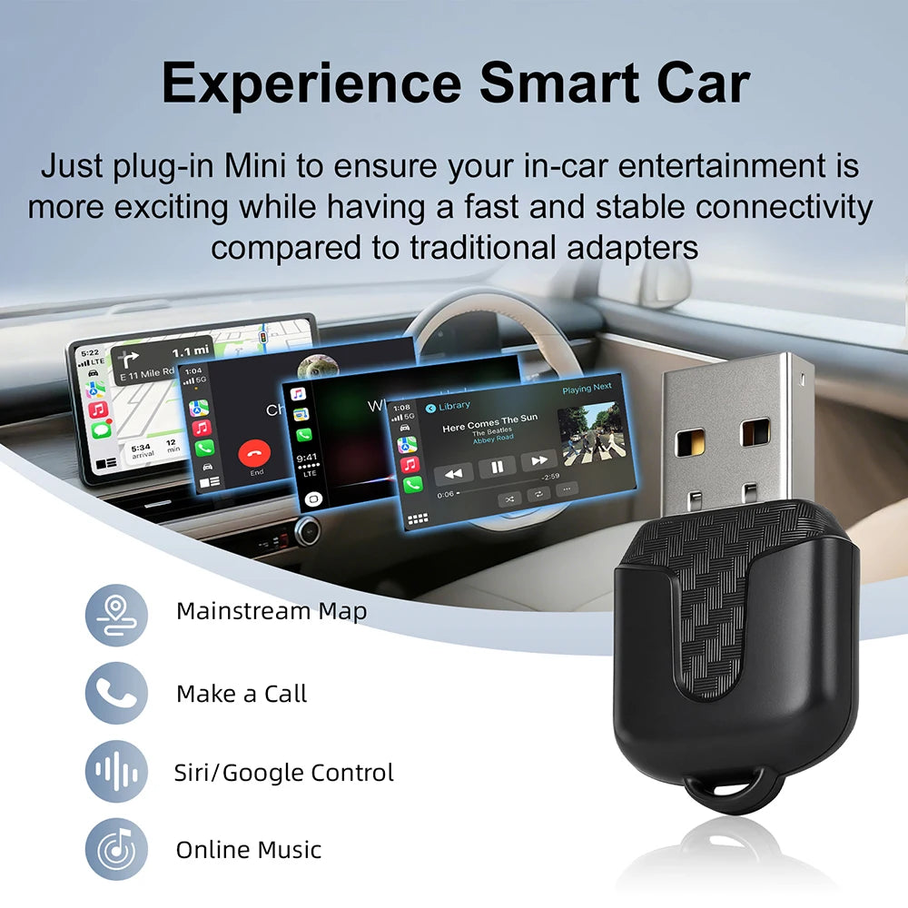2026 Wireless CarPlay Adapter&Android Auto Wireless Adapter, 5Ghz WiFi USB Plug Play CarPlay Wireless