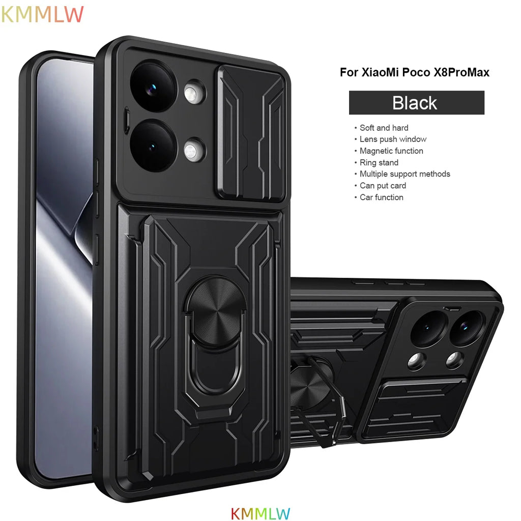 Case For Xiaomi Mi Poco X8 Pro Max Cover Grade Card Slot Armor Fundas Coque For Mi Poco X8 Pro Case