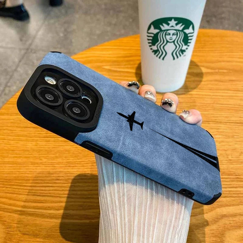 Luxury Matte Leather Silicone Case for iPhone 18 Pro Max 17 16 Plus 15 14 13 12 11 X XR XS Max Lens Protection Shockproof Cover