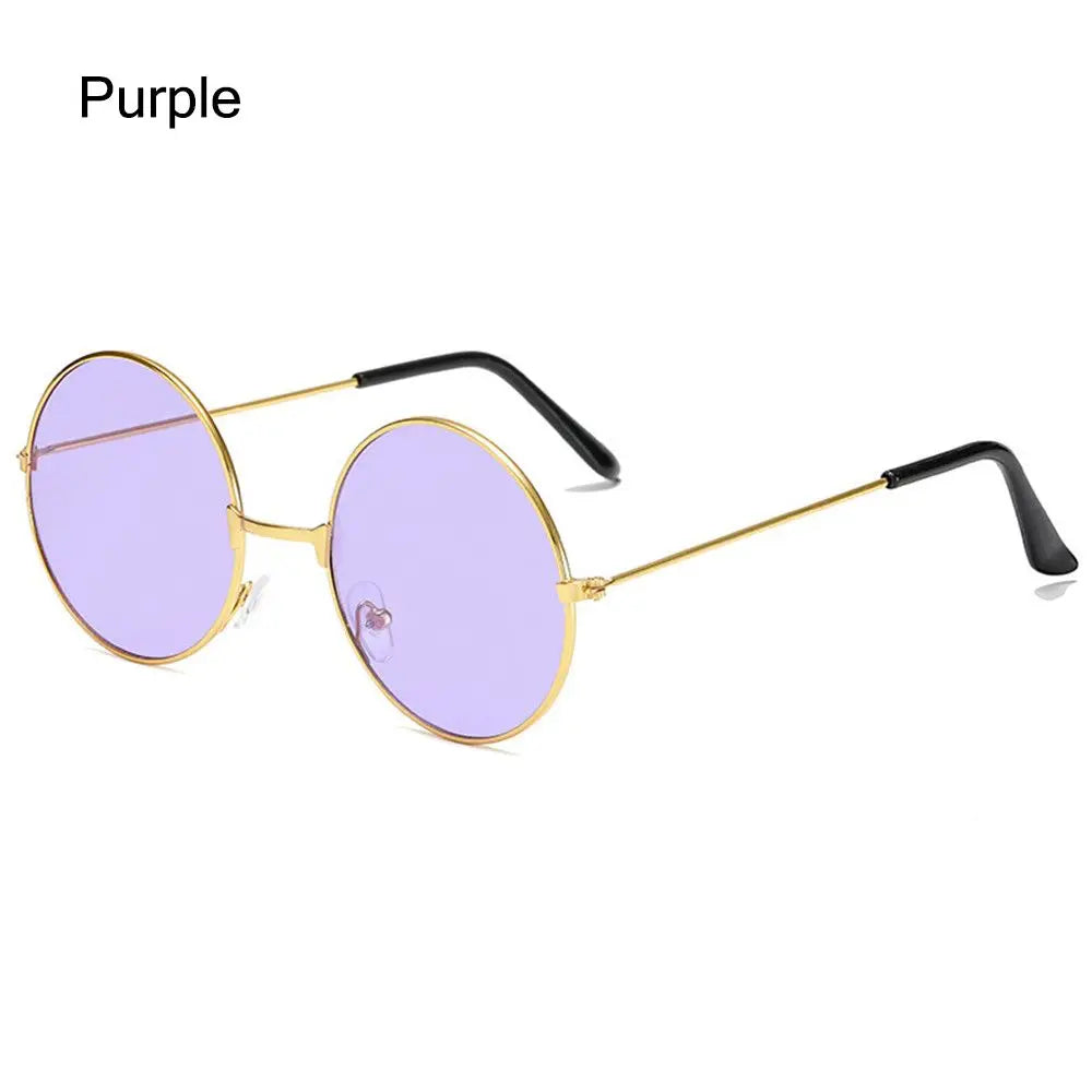 1PC Retro Vintage Round Sunglasses Luxury Metal Frame Fashion Outdoor UV400 Protection Glasses Men Women Driving Fishing Eyewear