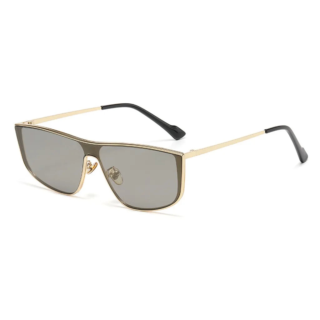 Big Frame Sunglasses Men Women One Piece Top Metal Frame Sun Glasses Fashion Streetwear Luxury Shades Driving Eyewear Anti Glare