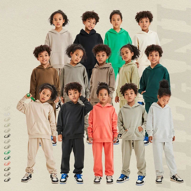 Cotton Boys Girls Trousers Teen Kids Sweatpants Autumn Winter 2026 Casual Elastic Waist Unisex Children Sport Pants 10 12 Years