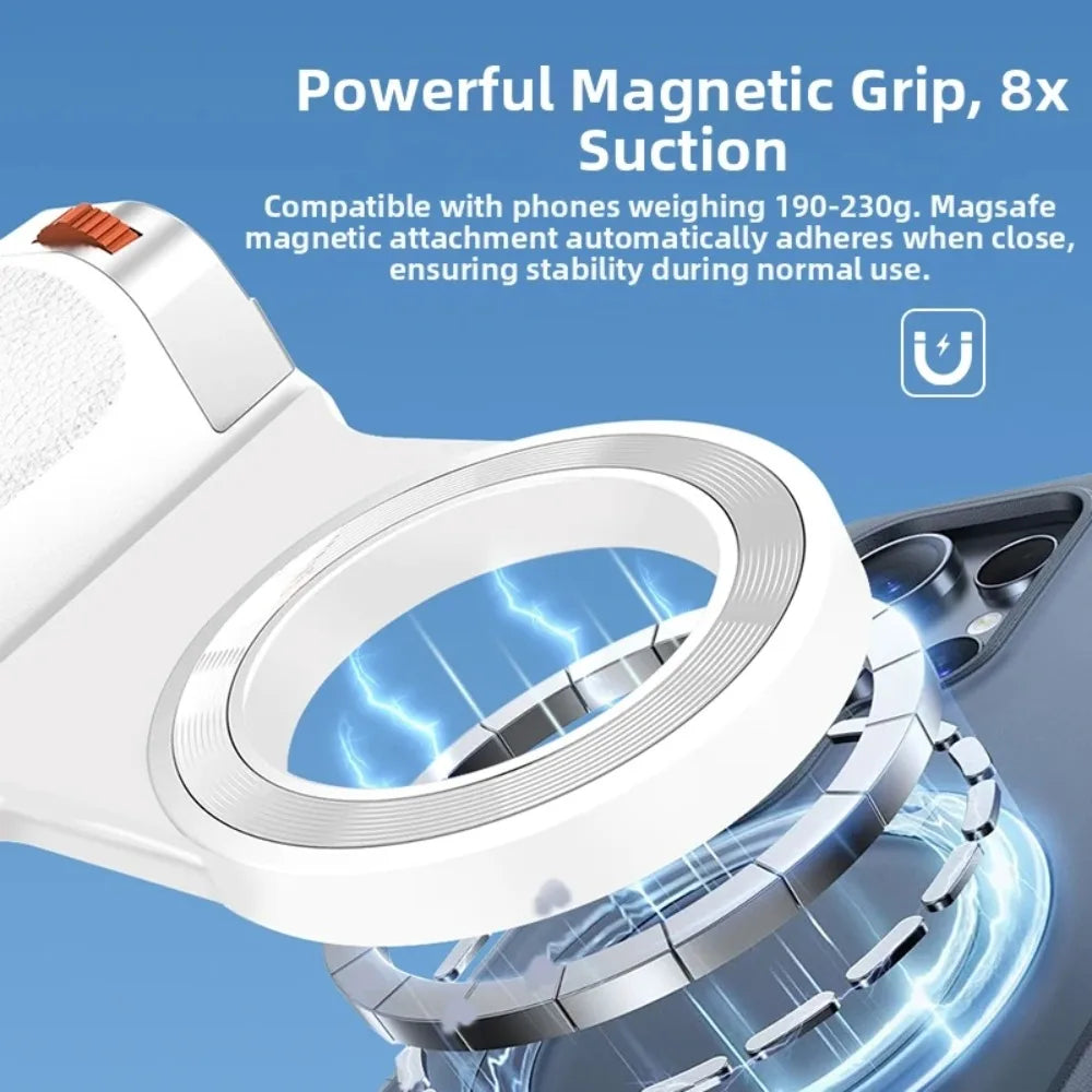 PH‑80 Magnetic Camera Grip Bluetooth Remote Shutter Zoom Control Anti‑Slip Handheld Shooting Handle Universal For IOS Android