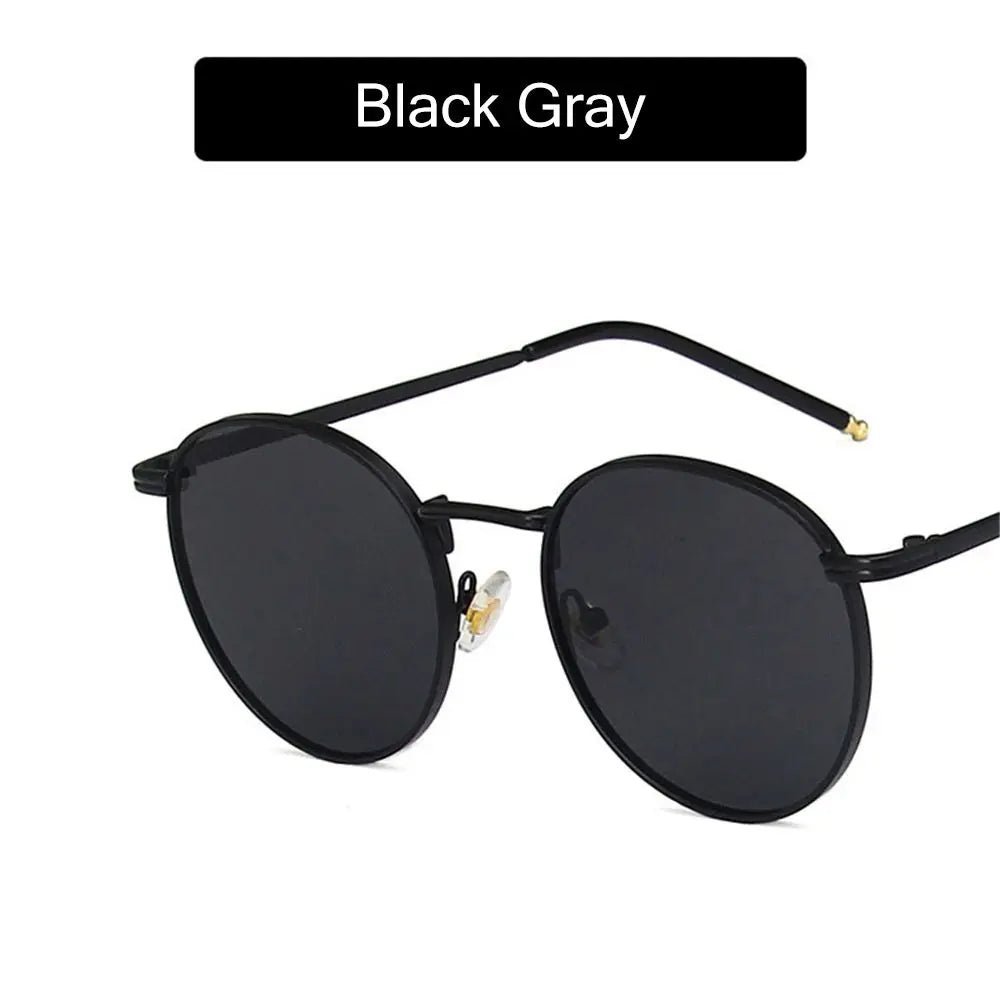 1PC Retro Vintage Round Sunglasses Luxury Metal Frame Fashion Outdoor UV400 Protection Glasses Men Women Driving Fishing Eyewear