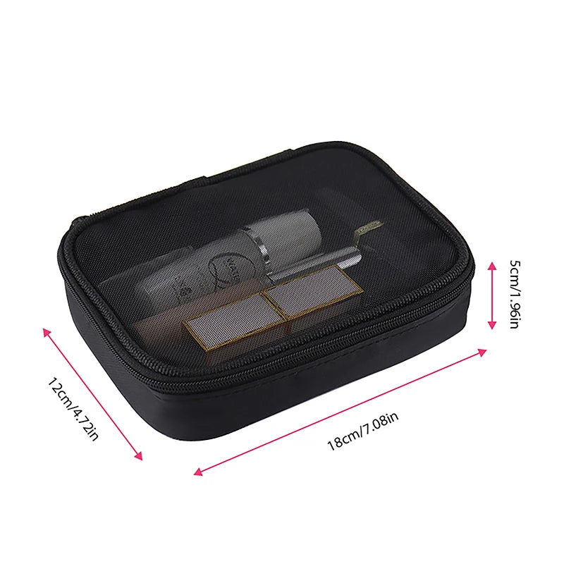 1pc Multi-function Breathable Mesh Cosmetic Bag Solid Color Fashion Makeup Organizer Travel Portable Toilet Wash Bag
