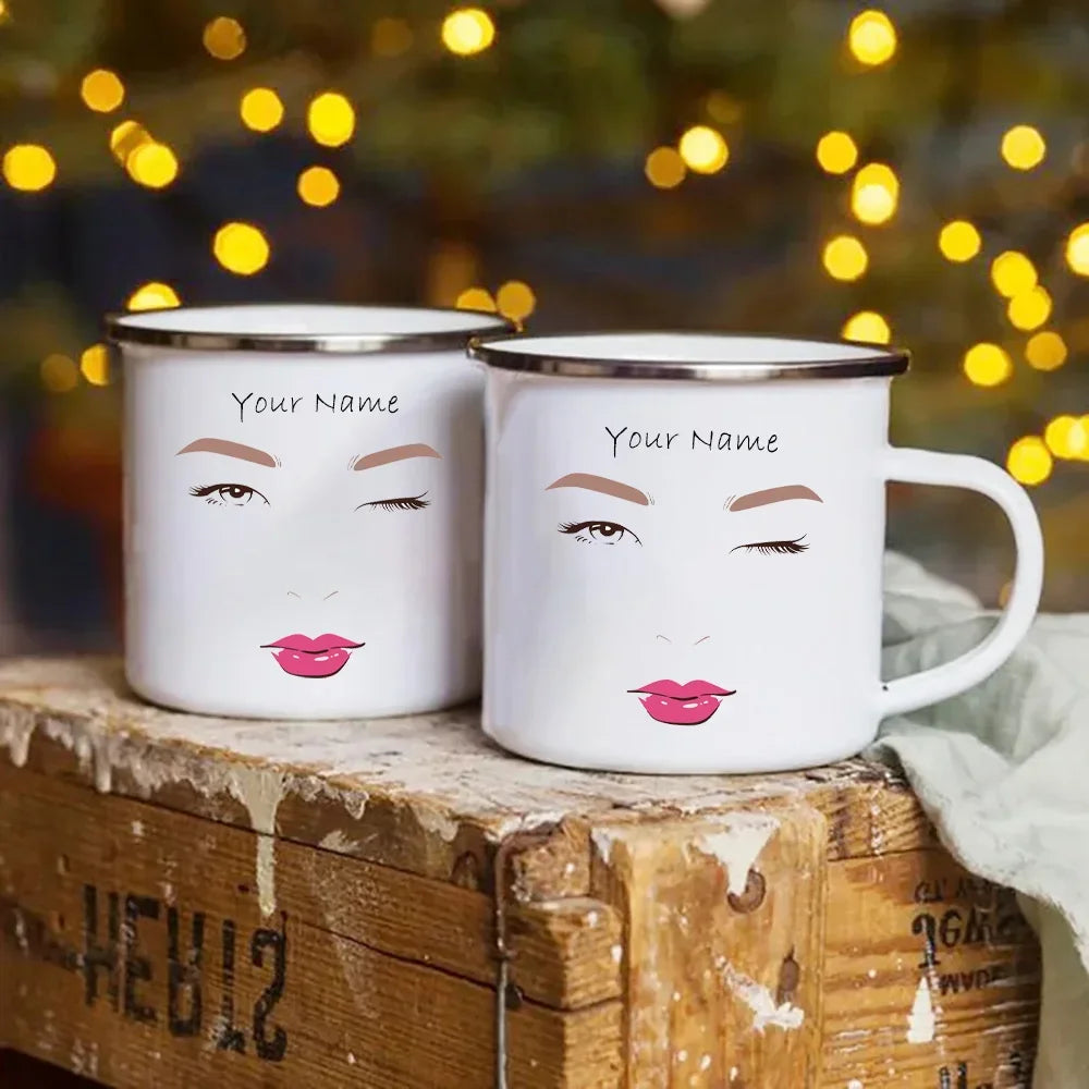 Customizable Cup for Coffee Surprise Gift Customized Enamel Cup Funny Coffee Cups and Mugs Sublimation Tumbler Mug Drinkware Bar