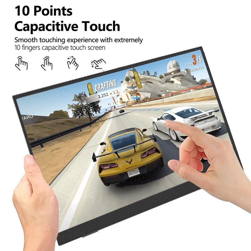 HGFRTEE 14 Inch Portable Monitor Touch/no Touch optional 100%sRGB 400cd/m2 Gaming Computer Expand Display For XBox PS4/ 5 Switch