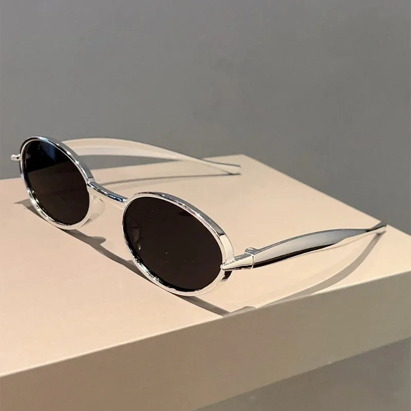Retro Oval Sunglasses Women Fashion Casual Outdoor Street Photography Sun Glasses Trendy Brand Design Decor Eyewear Sun Shades